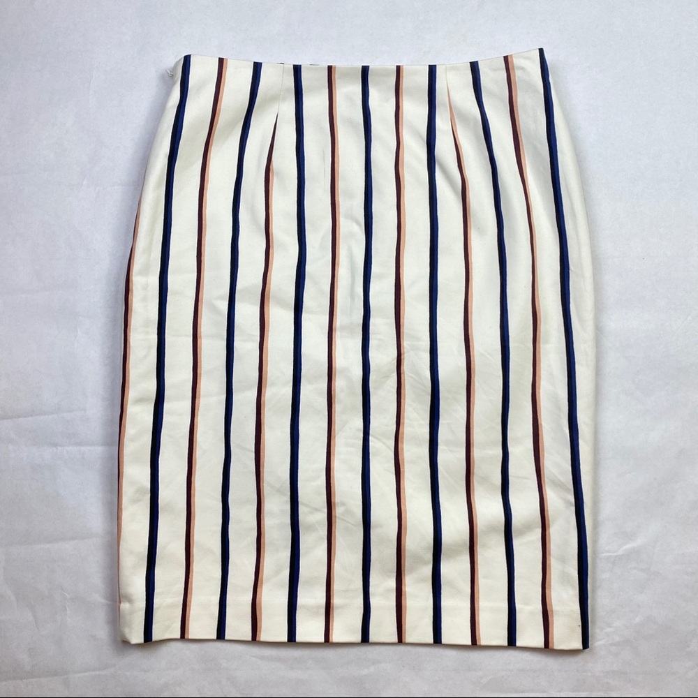 Ann Taylor Factory Striped Front Slit Pencil Skirt - Picture 6 of 8
